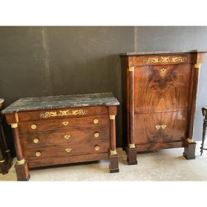 Empire Period Secretary And Chest Of Drawers